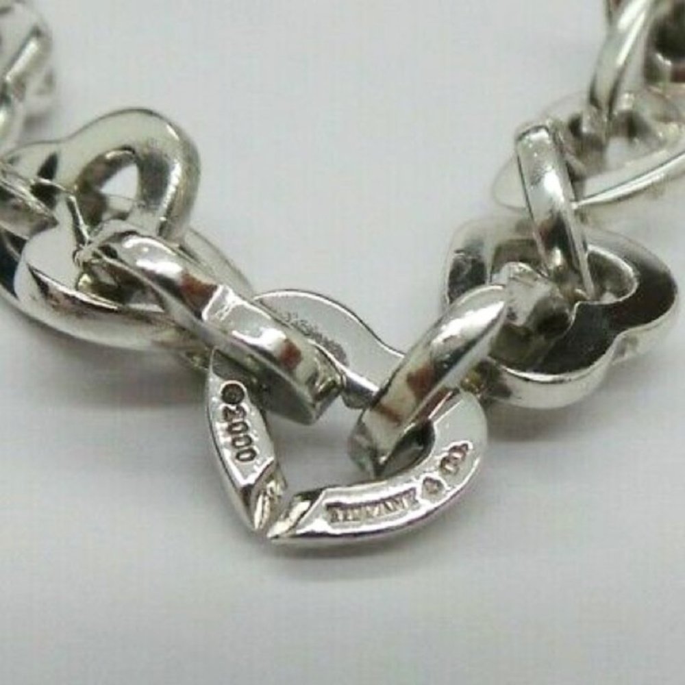 Authentic Tiffany & Co silver heart bracelet Vintage - Picture 10 of 10